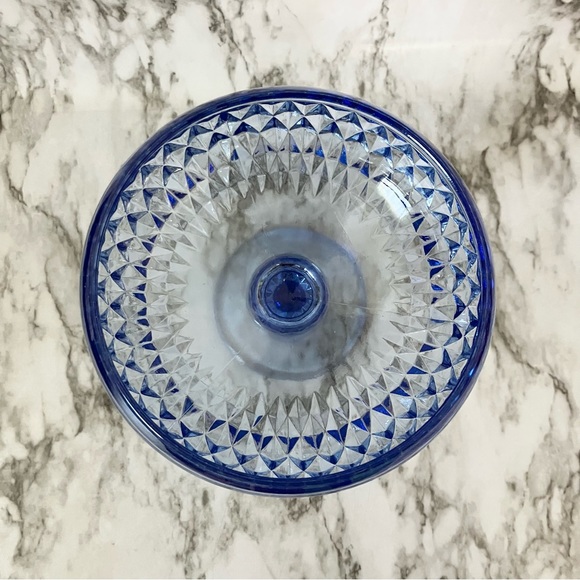 Indiana glass ice blue diamond point compote pedestal dish 💙 - Picture 2 of 6